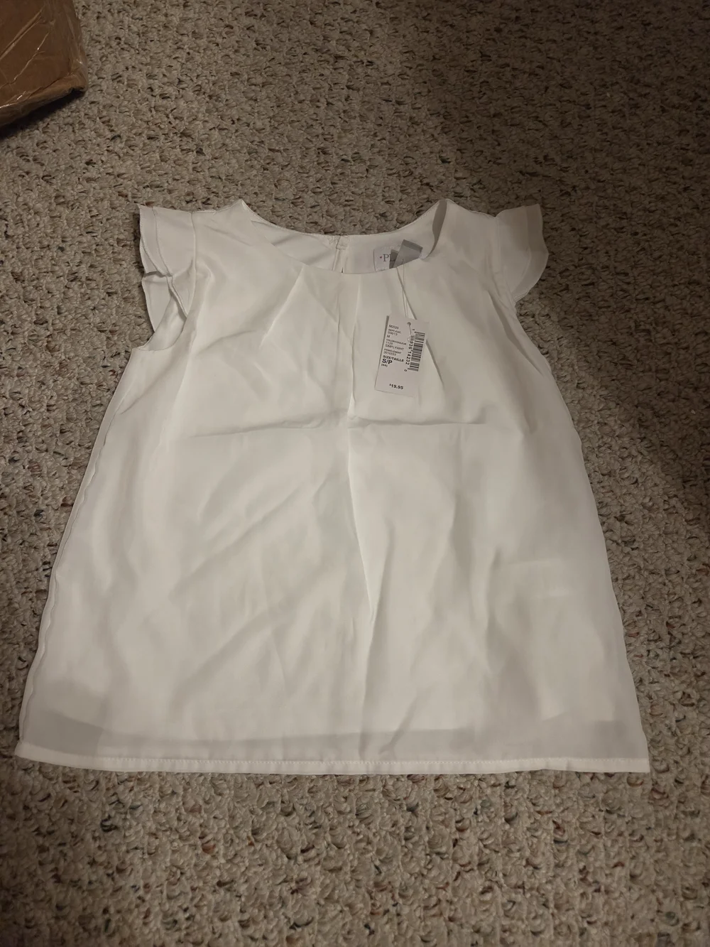 The Children's Place White Flutter Sleeve Blouse
